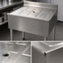Thumbnail image #3 for Eagle Group 2200 Series 24 Inch x 24 Inch Stainless Steel Workboard Unit with Embossed Drainboard Top
