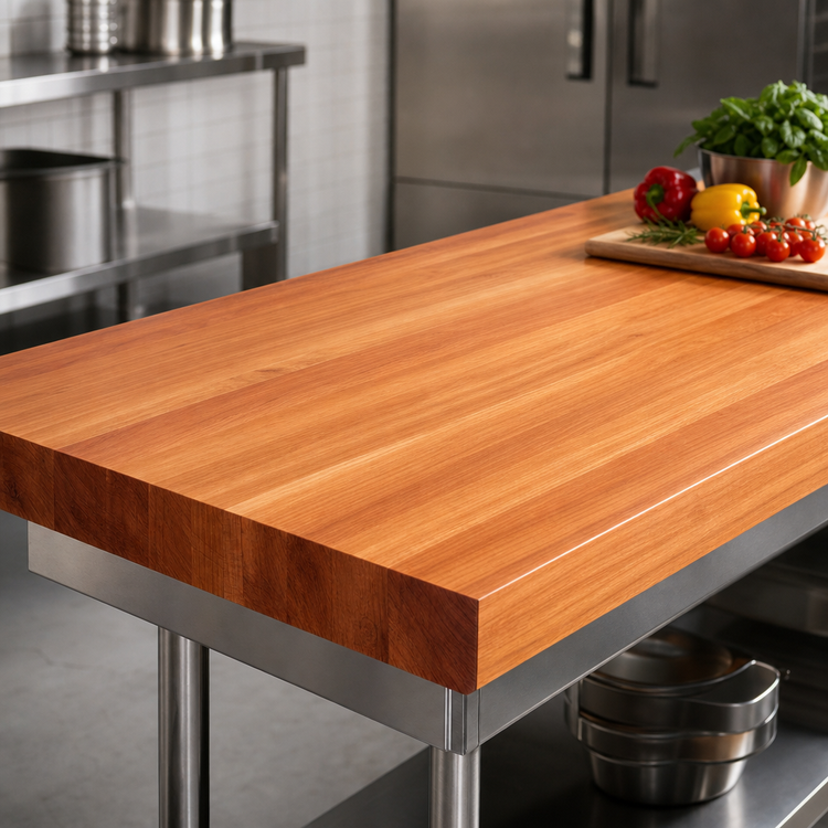 Product image #3 for Boos Block American Cherry Edge Grain Kitchen Countertop, 96 x 30 x 3 Inches, Varnique Finish