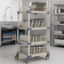Thumbnail image #4 for MetroMax 4 36-Inch Wide Mobile 4-Tier Bulk Drying Rack with Drop-Ins and Tray Rack