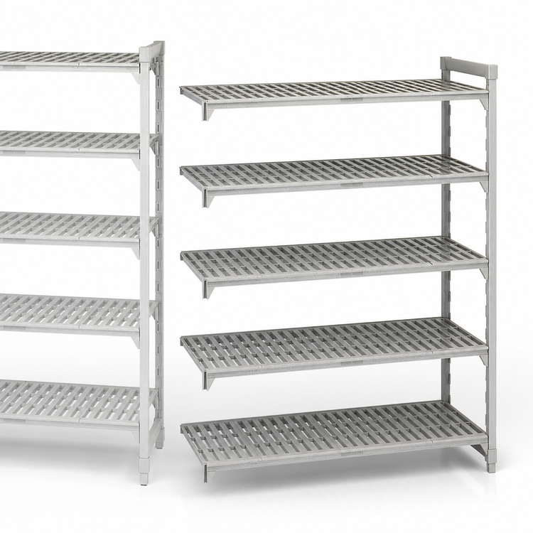 Product image #4 for Cambro Camshelving Premium 36"W x 24"D x 84"H 5-Tier Vented Add-On Polymer Shelving Unit