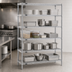 Thumbnail image #3 for Eagle Redi-Pak 5-Tier 60 Inch W x 18 Inch D x 74 Inch H Chrome Wire Shelving Unit