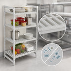 Thumbnail image #4 for Cambro Camshelving® Premium CPU213064V4480 4-Shelf Vented Polypropylene Stationary Starter Shelving Unit, 21 x 30 x 64 Inches