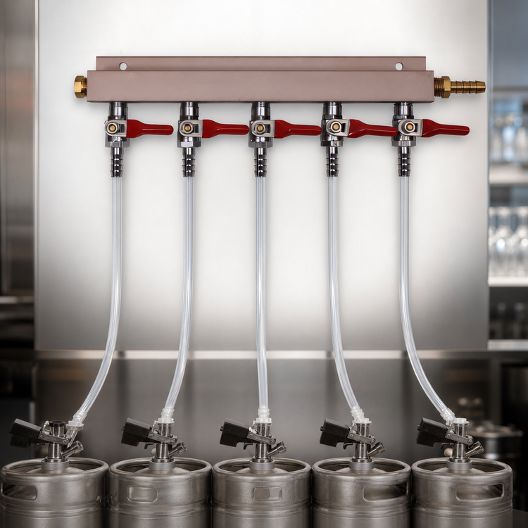 Product image #3 for Glastender Five-Product Beer Gas Manifold Kit