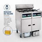 Thumbnail image #3 for Pitco Frialator (Middleby) Solstice SELV14C/14T-2/FD 3-Tank Reduced Oil Volume Electric Fryer System with Computer Controls and Filter Drawer