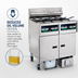 Thumbnail image #3 for Pitco Solstice SELV14C/14T-2/FD Reduced Oil Volume 3-Fryer Electric Fryer System with Built-In Filter Drawer