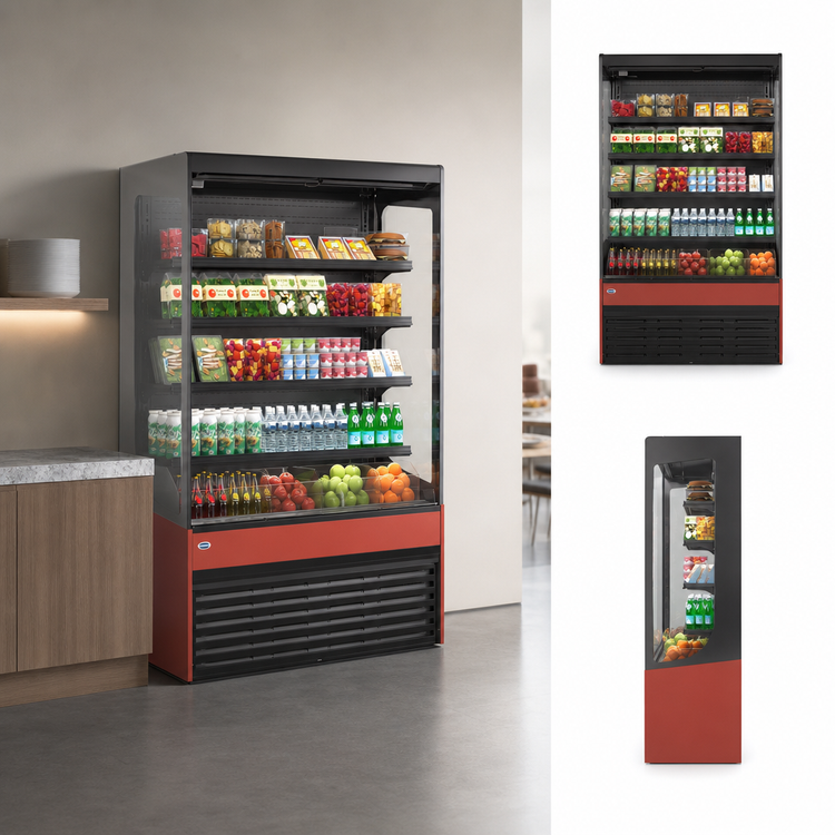 Product image #3 for Federal Industries Vision Series VRSL3678S Slim-Line Self-Serve Open-Air Refrigerated Display Case, 36W x 24D x 78H