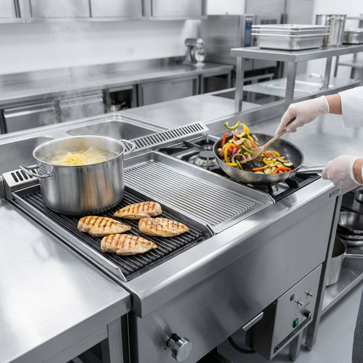 Product image #2 for Skittle SKG5-5 Multi-Function Gas Cooker with 10-Degree Tilt