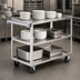 Thumbnail image #3 for Vollrath Stainless Steel 3-Shelf Extra Heavy Duty Utility Bus Cart, 500 lb. Capacity