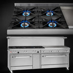 Thumbnail image #3 for Southbend (Middleby) Ultimate 4601DD-3T 60-Inch Gas Restaurant Range, 4 Burners, 36-Inch Thermostatic Griddle, 2 Ovens
