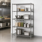 Thumbnail image #3 for Metro Super Erecta SE-182463K4-S-4 24"W x 18"D x 63"H Starter Wire Shelving Unit, 4 Shelves, Gray Epoxy-Coated Finish