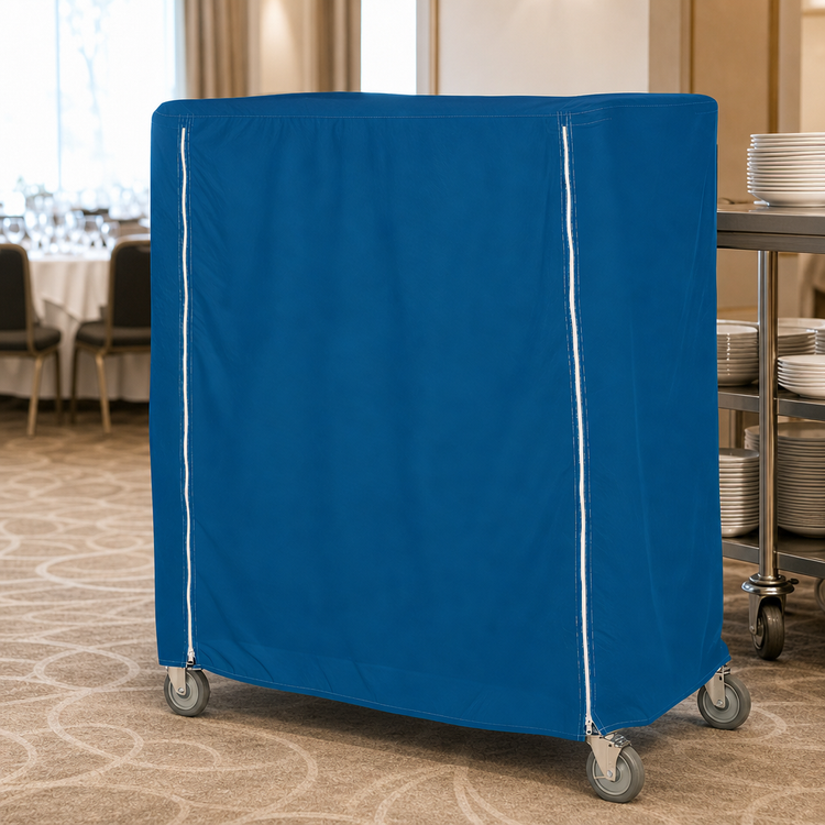 Product image #3 for Metro Queen Mary & Banquet Cart Cover, 60 x 18 x 62 Inches, Uncoated Nylon, Mariner Blue