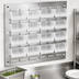 Thumbnail image #3 for Quantum Wall-Mounted Louvered Storage Panel Starter Unit with 16 Clear Bins