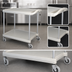 Thumbnail image #3 for Metro myCart Series 2-Shelf Polymer Utility Cart, Gray, 300 lb Capacity