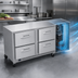 Thumbnail image #3 for Victory VUFD60HC-4 Two-Section 60-Inch Undercounter Freezer with 4 Drawers