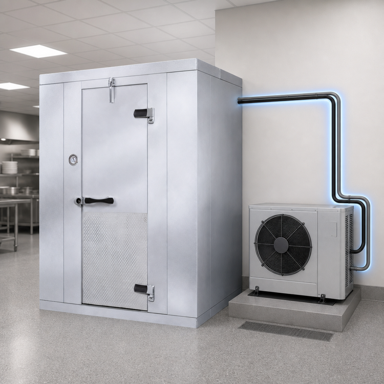 Product image #3 for Kolpak Kold-Front Indoor Floorless Walk-In Cooler with Remote Refrigeration, 8' x 10' x 8'-6.25"