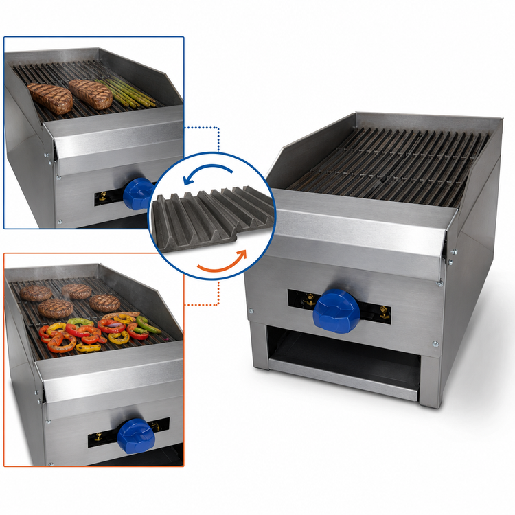 Product image #3 for Comstock-Castle ERB12 Countertop Gas Char-Broiler, 12-Inch x 20-Inch, 30,000 BTU