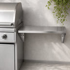 Thumbnail image #3 for Koolmore KM-CG-FS30 30-Inch Stainless Steel Front Shelf for Commercial Outdoor Grill, 12 lb Capacity
