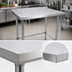 Thumbnail image #3 for BK Resources Open Base Riser Top Stainless Steel Work Table, 30 x 24 Inch, 18-Gauge 400 Series Top