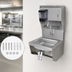 Thumbnail image #3 for BK Resources Wall-Mount Stainless Steel Hand Wash Sink with Towel and Soap Dispenser, 14 x 10 Bowl, 5-Inch Deep