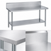 Thumbnail image #3 for Duke 120-Inch x 36-Inch Stainless Steel Work Table with 10-Inch Riser and Galvanized Undershelf