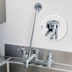 Thumbnail image #3 for T&S Brass Wall-Mount Service Sink Faucet with Vacuum Breaker Nozzle, 8-Inch Centers, Chrome-Plated