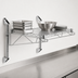 Thumbnail image #3 for Quantum Wall-Mount Cantilever Single Shelf Wire Shelving Unit, 42 x 24 Inch, Chrome Plated
