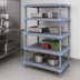 Thumbnail image #3 for Quantum Millenia 4-Shelf Louvered Polymer Shelving Starter Unit, 42