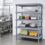 Thumbnail image #3 for Quantum QP245450VS-4 54"W x 24"D x 50"H Polymer Shelving Unit, 4 Open Grid Shelves, Dunnage Stand, 2,000 lb Capacity