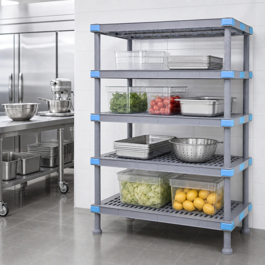 Four Open Grid Shelves