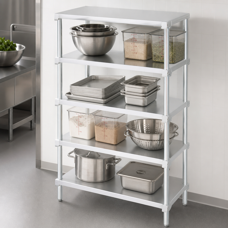 Product image #3 for Channel 48"W x 20"D Solid Adjustable Aluminum Shelf