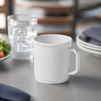Thumbnail image #4 for American Metalcraft Crave Collection CM12CL 12 oz White Tritan Plastic Mug with Handle Case of 24