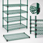 Thumbnail image #3 for Eagle Group EagleGard QA2454E 54" x 24" Quad-Adjust Wire Shelf, 600 lb, Blue-Green Hybrid Epoxy Case of 2