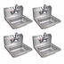Thumbnail image #3 for BK Resources Premier 4-Pack Wall-Mount Hand Sink Case Pack with Faucet and Drain, 14