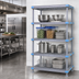 Thumbnail image #3 for Millenia 36 Inch Wide x 21 Inch Deep x 86 Inch High Gray Polymer Starter Shelving Unit with 4 Open Grid Shelves