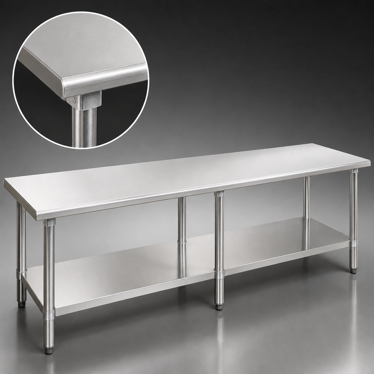 Product image #3 for Eagle Group Spec-Master T24144E 144-Inch x 24-Inch Flat Top Work Table with Adjustable Undershelf