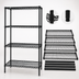 Thumbnail image #3 for Quantum 36 x 36 x 54 Inch Stationary Black Epoxy Antimicrobial Wire Shelving Starter Kit