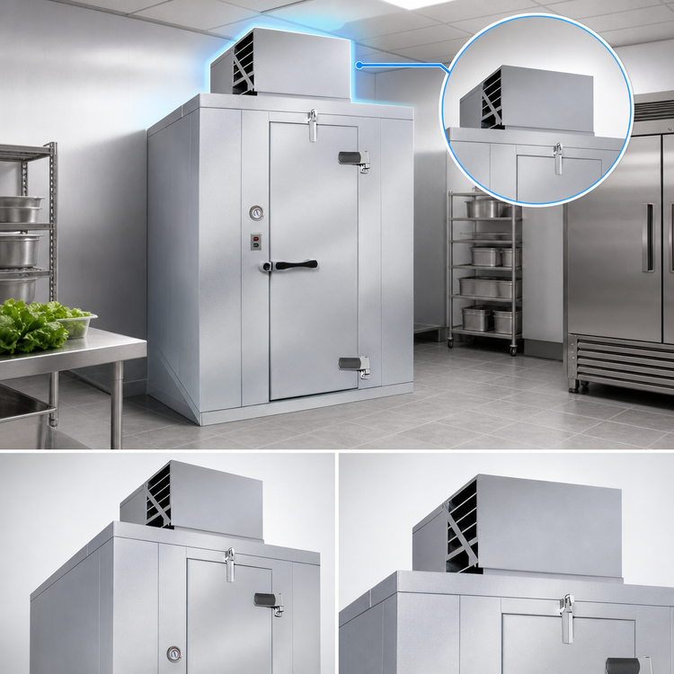 Product image #3 for Kolpak Polar-Pak 12' x 8' Indoor Walk-In Cooler with Floor and Top-Mounted Self-Contained Refrigeration