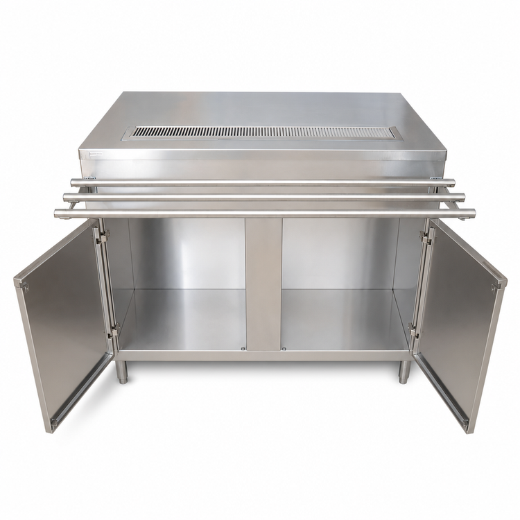 Product image #3 for BK Resources 60 Inch Cashier-Serve Counter with Hinged Doors and Door-Side Urn Trough