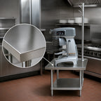 Thumbnail image #3 for Advance Tabco MX-SS-363 36 x 36 x 24-Inch Stainless Steel Equipment Stand with Utensil Rack and Adjustable Undershelf