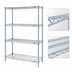 Thumbnail image #3 for EAGLEbrite 4-Tier Wire Shelving Starter Unit with QuadTruss, 48W x 18D x 63H, Zinc Finish
