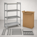 Thumbnail image #4 for Cambro Camshelving Premium 4-Shelf Stationary Starter Polymer Shelving Unit, 21