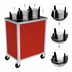 Thumbnail image #3 for Atlas Metal MEPD4-5 Mobile Plate Dispenser, Enclosed, 4-Tube, 5-9 Inch Plate Capacity