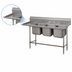 Thumbnail image #3 for Advance Tabco Regaline 3-Compartment Sink with Left-Hand Drainboard, 14-Gauge 304 Stainless Steel