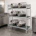Thumbnail image #3 for Fermod Freestanding 3-Shelf Aluminum Keg Rack, 6 Keg Capacity, 59 x 18 x 71 Inches