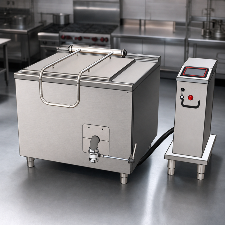 Product image #3 for Firex Multicooker UCPMDE2-48 Double Basin Electric Multicooker, 48 Gallon Capacity Per Basin