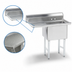 Thumbnail image #3 for Advance Tabco 1-Compartment Fabricated Sink with 18-Inch Left Drainboard