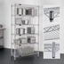 Thumbnail image #3 for Eagle Group 5-Tier Wire Shelving Starter Unit, 48 x 18 x 74 Inches, Chrome-Plated
