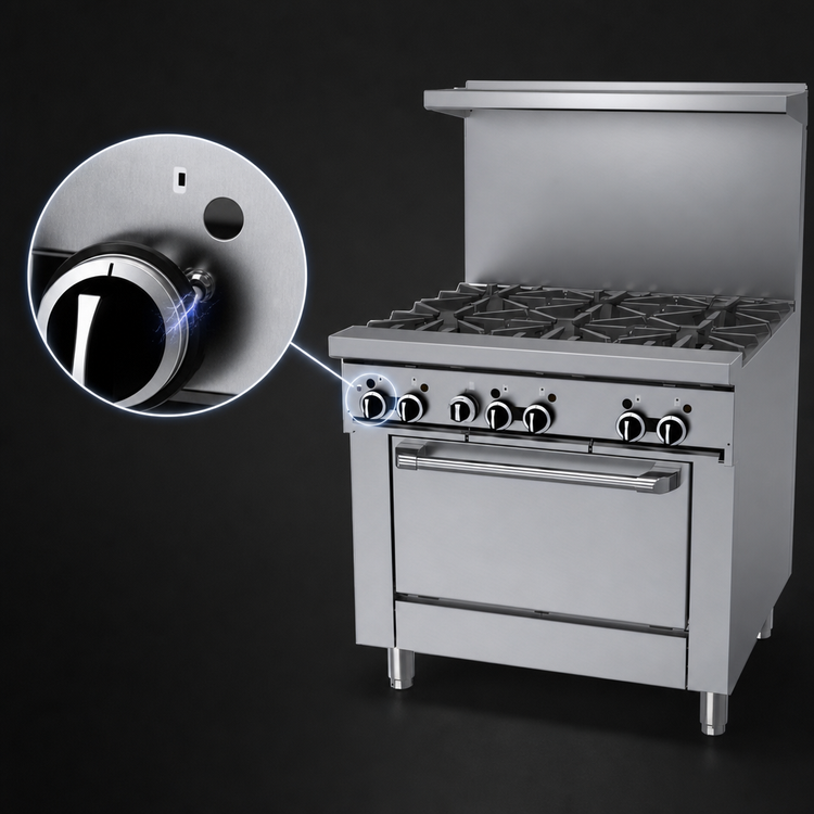 Product image #3 for Garland GFE Starfire Pro 36-Inch Gas Restaurant Range with 6 Open Burners, Standard Oven, and Electronic Spark Ignition