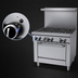 Thumbnail image #3 for Garland GFE Starfire Pro 36-Inch Gas Restaurant Range with 6 Open Burners, Standard Oven, and Electronic Spark Ignition