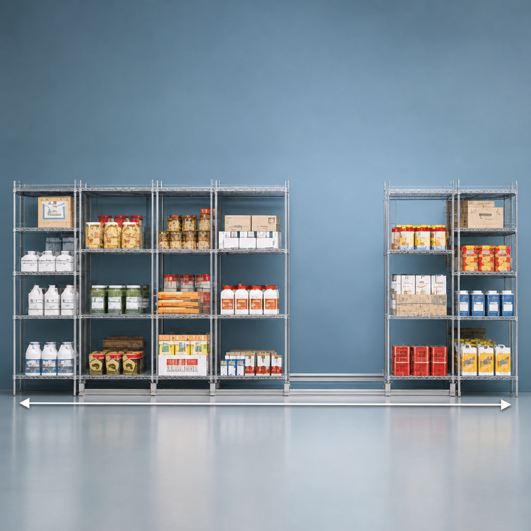 Product image #3 for Metro qwikTRAK HD 12-Foot Track Set for Commercial Shelving